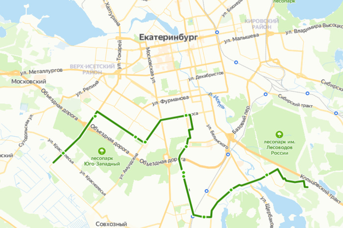 В Екатеринбурге меняет схему движения популярный автобусный маршрут