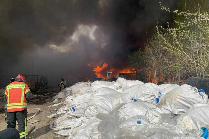 На Елизавете разгорелся мощный пожар