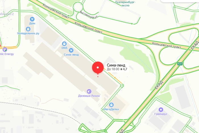 В Екатеринбурге на въезде в «Сима-ленд» скопилась огромная пробка