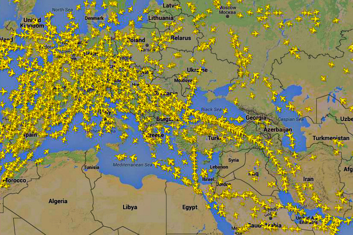 Flight Radar зафиксировал резкую потерю высоты российским А-321 перед пропажей