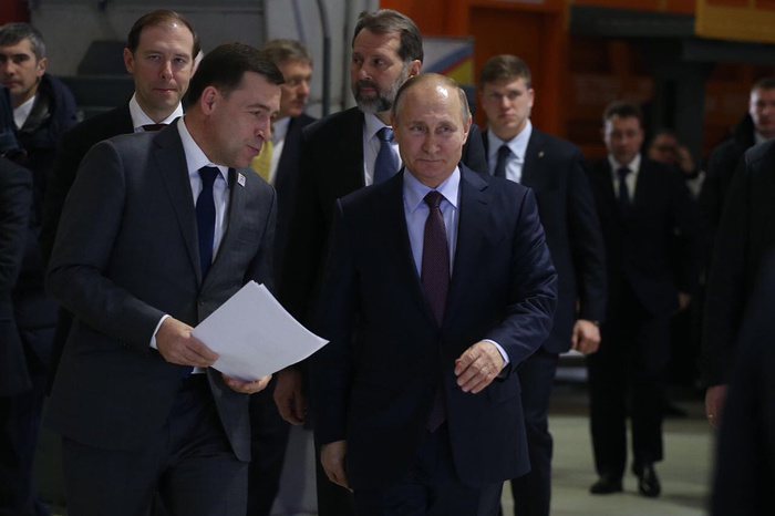 Куйвашев сопроводил Путина во время посещения Уралвагонзавода