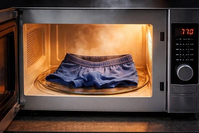 Бродяга устроил пожар, высушив трусы в микроволновке местного МФЦ