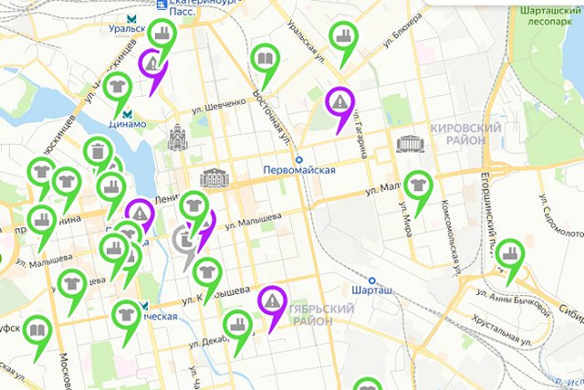Интерактивная карта ответственной утилизации для желающих сортировать мусор появилась на Урале