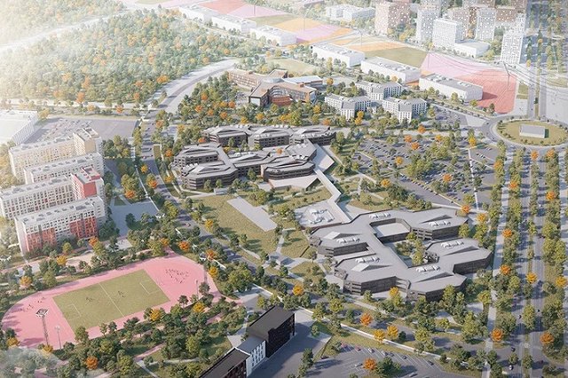 Работы по благоустройству территории второй очереди кампуса УрФУ начались в Новокольцовском