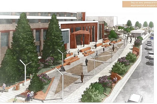 Сквер возле УрГЭУ «омолодит» «Золотое яблоко»