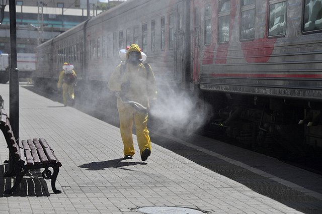 ВОЗ назвала вредным и неэффективным метод дезинфекции улиц от коронавируса, применямый в России