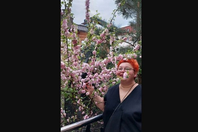 У Косого дома в Екатеринбурге зацвел миндаль