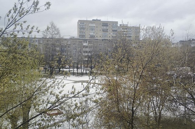 В Екатеринбурге выпал снег