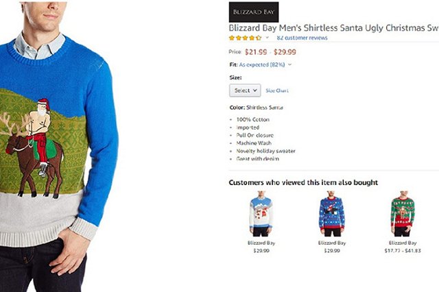 В США продают свитера с Санта-Клаусом, похожим на Путина