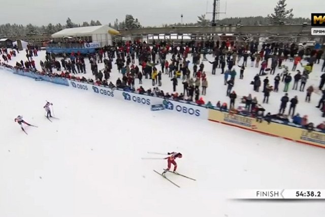 Российские лыжницы выиграли эстафету на этапе Кубка мира в Норвегии