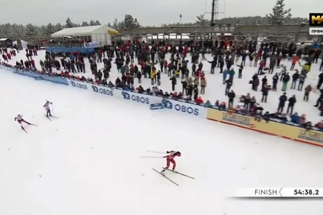 Российские лыжницы выиграли эстафету на этапе Кубка мира в Норвегии