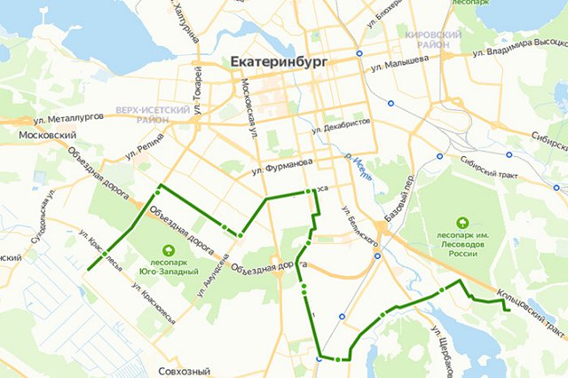 В Екатеринбурге меняет схему движения популярный автобусный маршрут