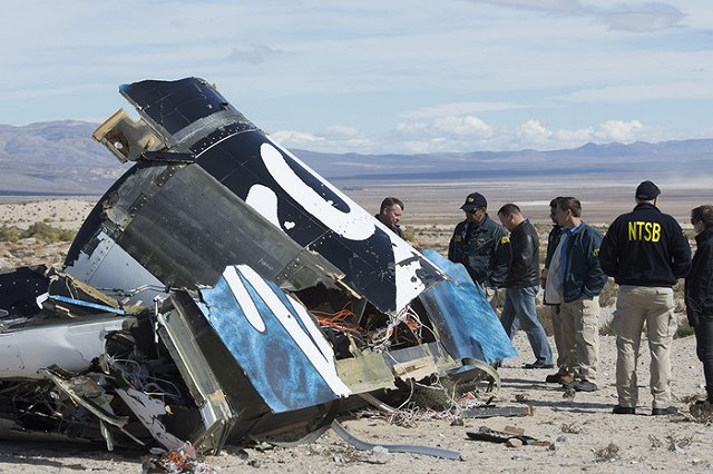 В крушении частного космического корабля SpaceShipTwo обвинили погибшего пилота