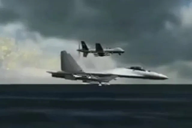 Американцы показали анимацию сбития Су-27 ВКС России своего беспилотника