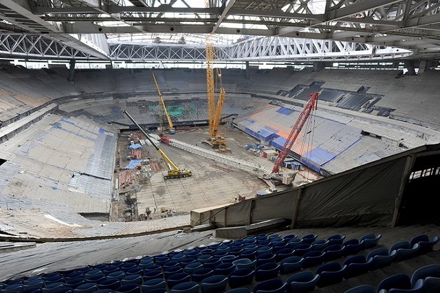 На «Зенит-Арене» помолились за благополучное завершение строительства стадиона