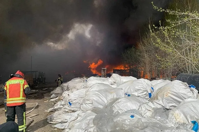 На Елизавете разгорелся мощный пожар