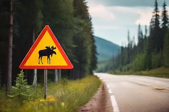 Близ Белоярской АЭС внедорожник столкнулся с выбежавшим на трассу лосем