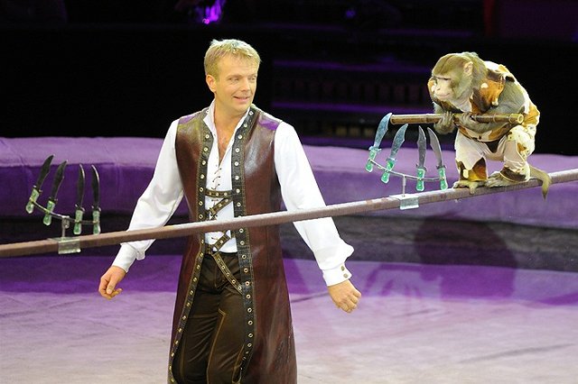 Мотоциклист улетел в зрителей на шоу в цирке на проспекте Вернадского