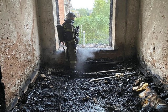 При пожаре в гостинице Трансагентства в Екатеринбурге есть пострадавший