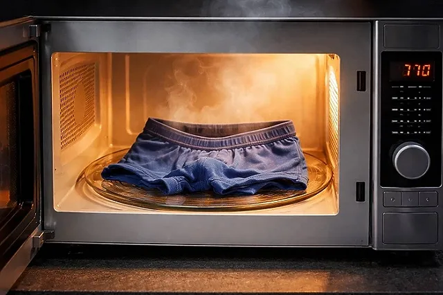 Бродяга устроил пожар, высушив трусы в микроволновке местного МФЦ