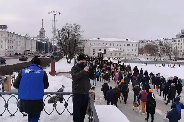 В Челябинске пенсионерка сломала руку во время шествия в поддержку Алексея Навального