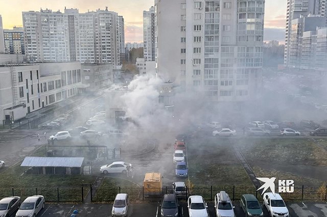 В Академическом задымился ресторан с людьми