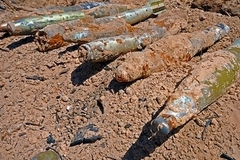 В Подмосковье нашли немецкий блиндаж с арсеналом оружия