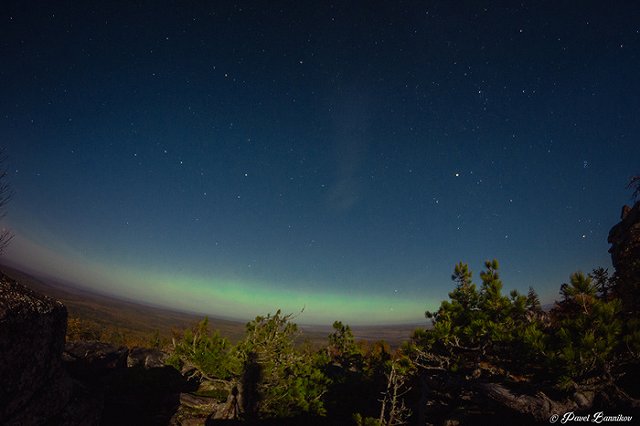 В Пермском крае было замечено северное сияние