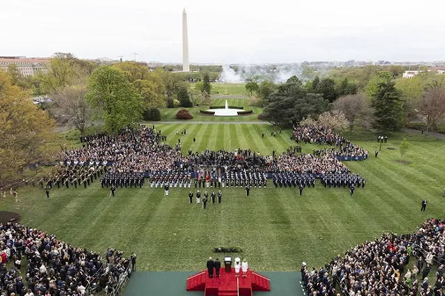 Сажающие дуб Трамп и Макрон превратились в мем