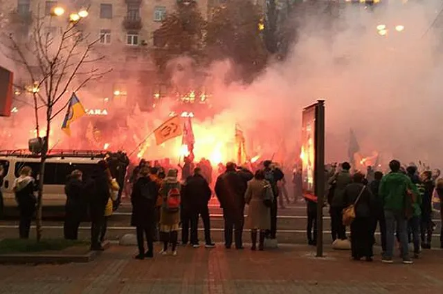 В киевском марше националистов приняли участие 10 тысяч человек