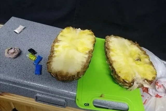 В свердловском ГУФСИН рассказали о наркотиках, запрятанных в ананас