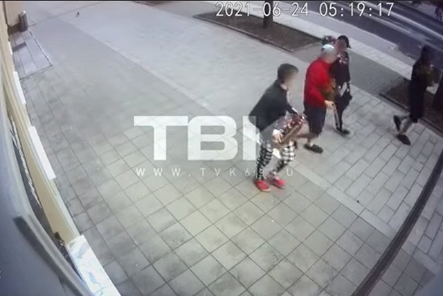 В Красноярске неизвестные украли горшки с цветами с витрины магазина