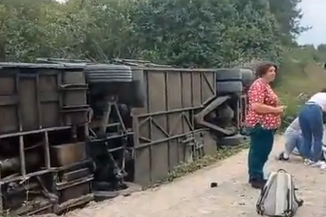 В Минздраве назвали регионы, туристы из которых находились в перевернувшемся в Карелии автобусе