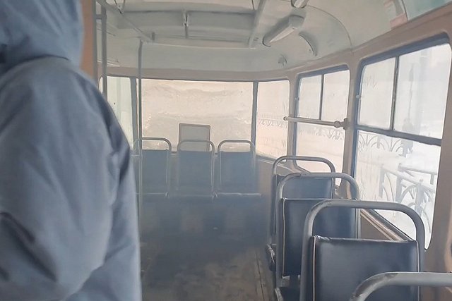 В Академическом задымился трамвай