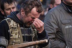 На центральной площади Донецка столкнулись митинги