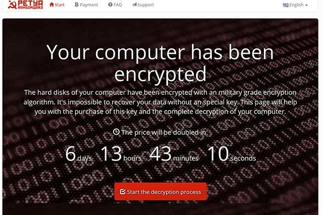За два дня хакеры заработали на вирусе Petya 4 биткоина