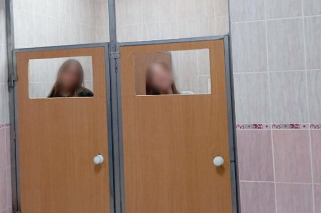 В туалетных кабинках екатеринбургского колледжа сделали окошки