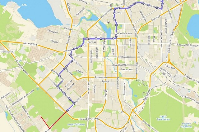 В Екатеринбурге изменили маршрут автобуса 052