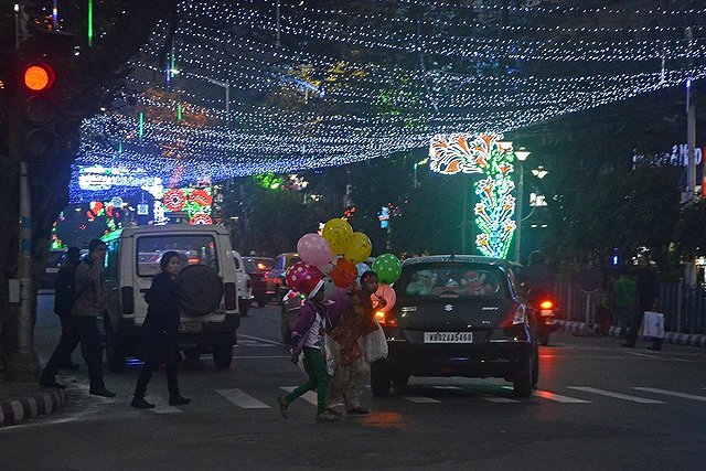 Санта-Клаус пролетел над Москвой