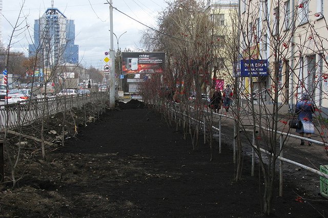 В Екатеринбурге появилось первое в городе ограждение из пластика