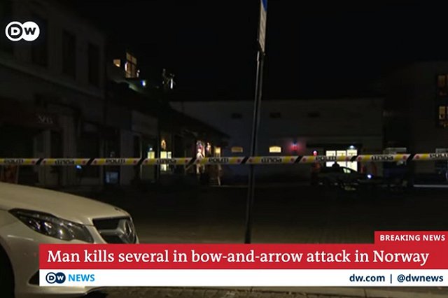 В Норвегии житель Дании застрелил из лука пять человек