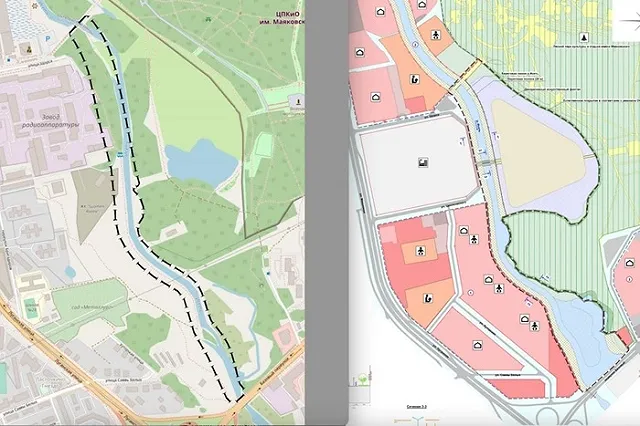 В мэрии Екатеринбурга показали, как изменят русло Исети возле парка Маяковского