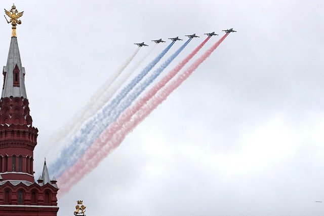 В Москве прошла репетиция воздушной части парада Победы (ВИДЕО)