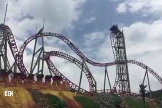 В Колумбии мужчина-инвалид рухнул с американских горок