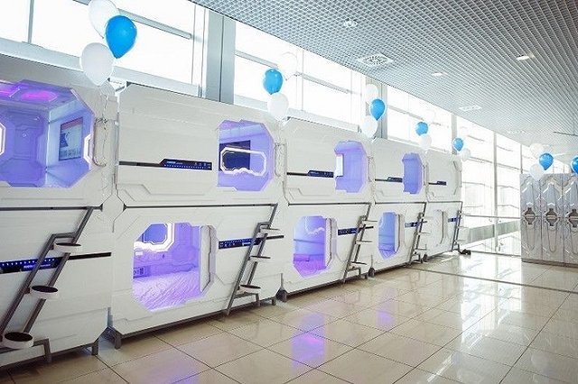 Капсульный отель открылся в аэропорту Кольцово