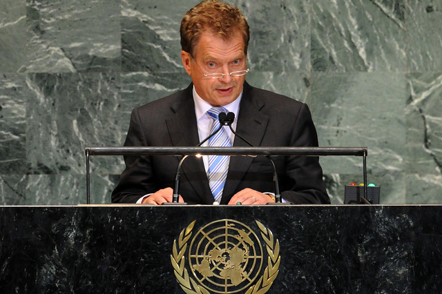 Путин примет в Сочи президента Финляндии Ниинистё