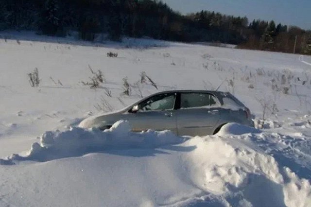 В Сухом Логе росгвардеец откопал из сугроба автоледи
