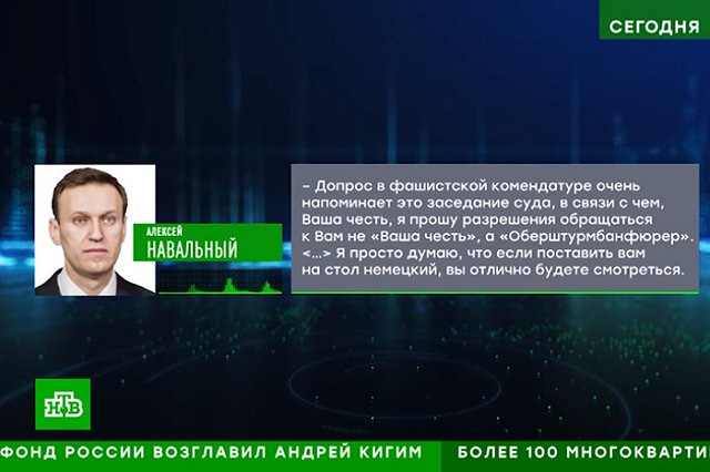 На Навального завели дело об оскорблении судьи