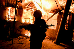 Славянск подвергся сильному артобстрелу