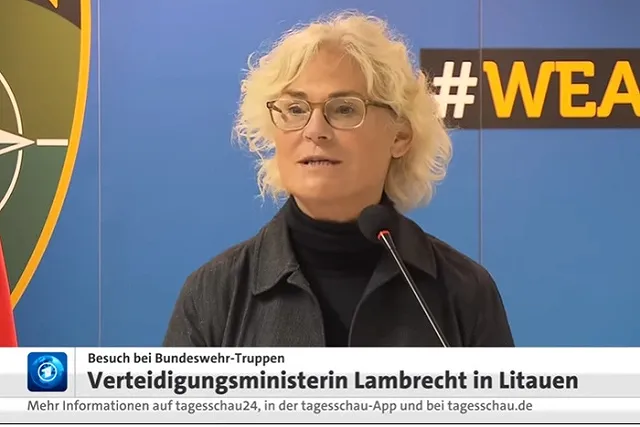 Глава Минобороны ФРГ выразила поддержку Литве, «ощущающей угрозу со стороны России»